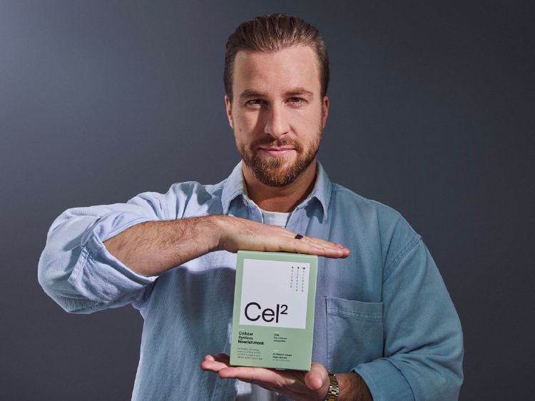 Man holding SRW Cellular Energy product